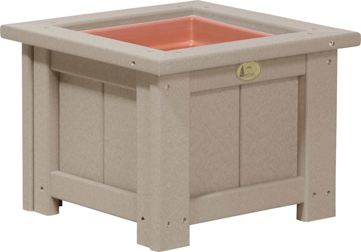 15" Square Planter Weatherwood