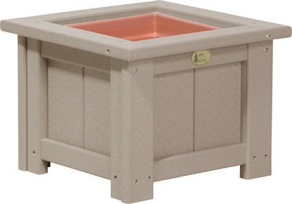 15" Square Planter Weatherwood