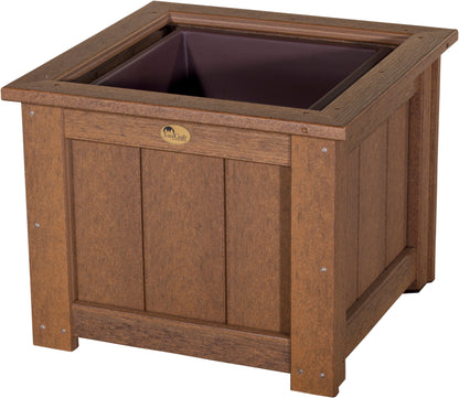 24" Square Planter Antique Mahogany