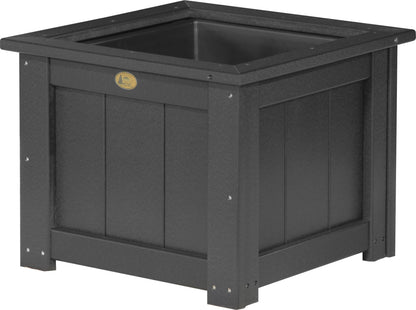 24" Square Planter Black