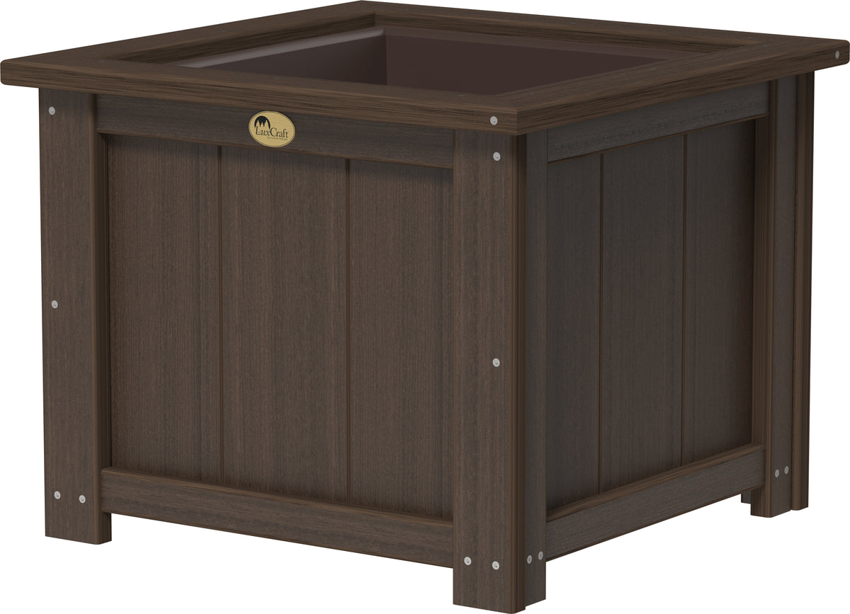 24" Square Planter Brazilian Walnut