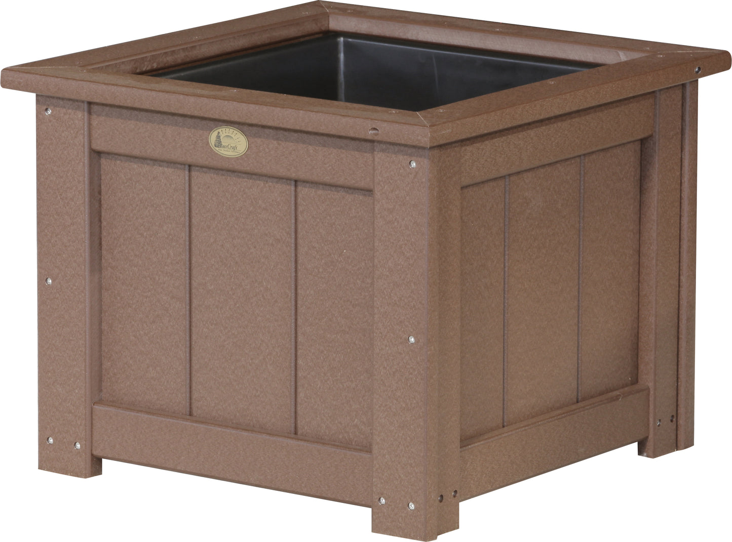 24" Square Planter Chestnut Brown