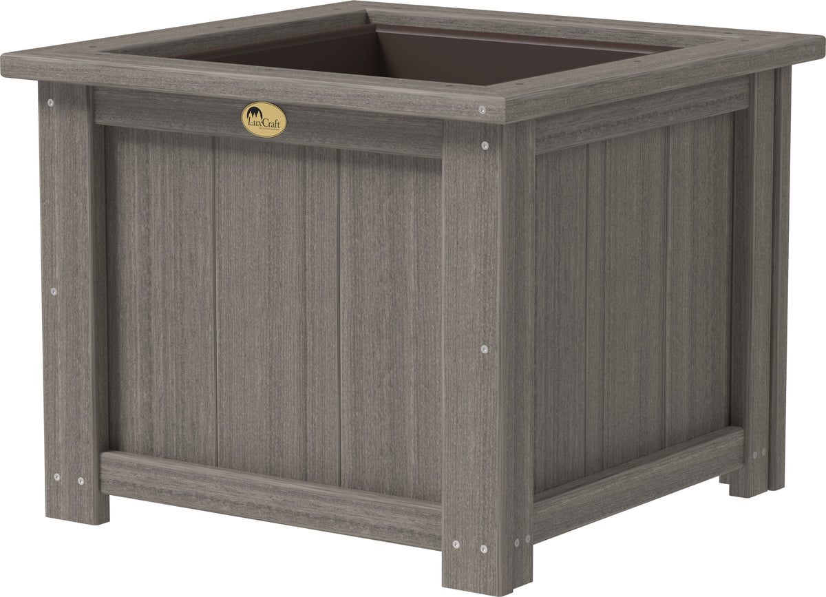 24" Square Planter Coastal Gray