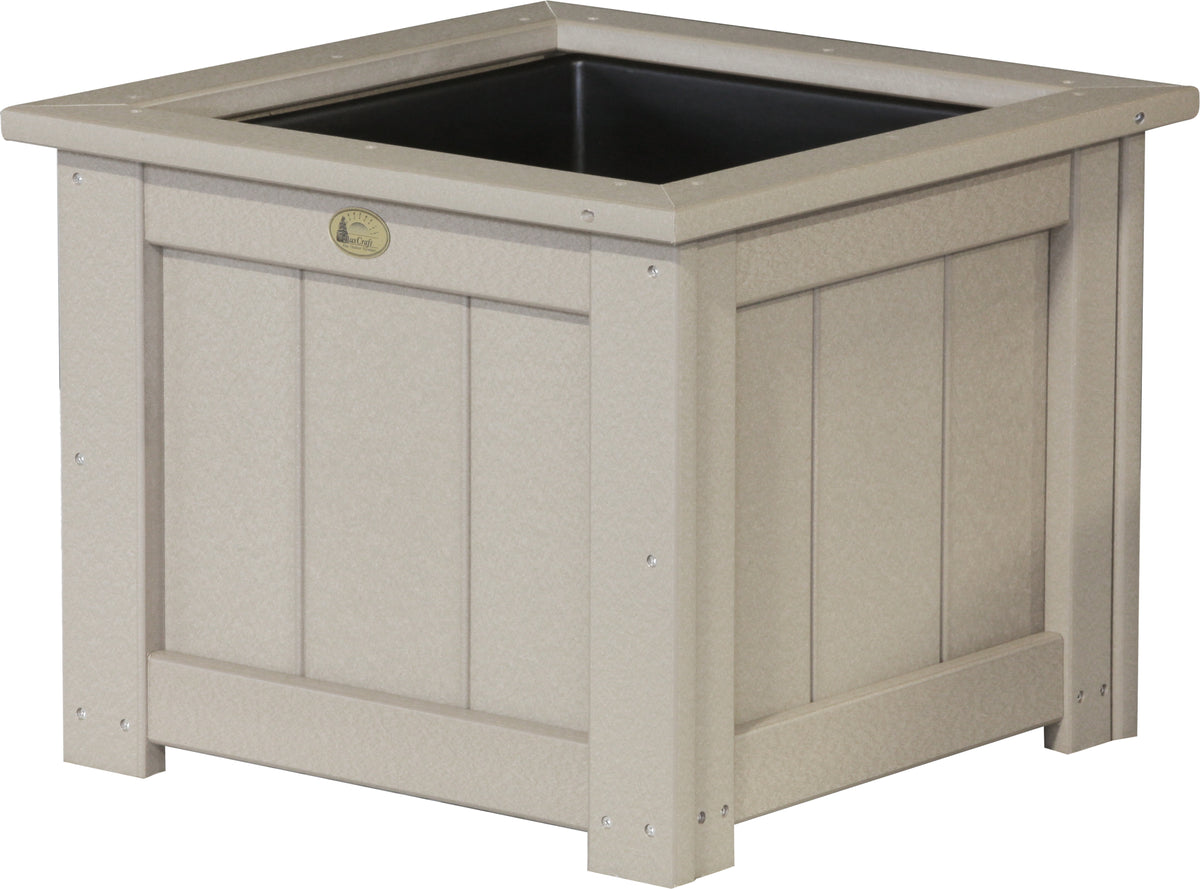 24" Square Planter Weatherwood