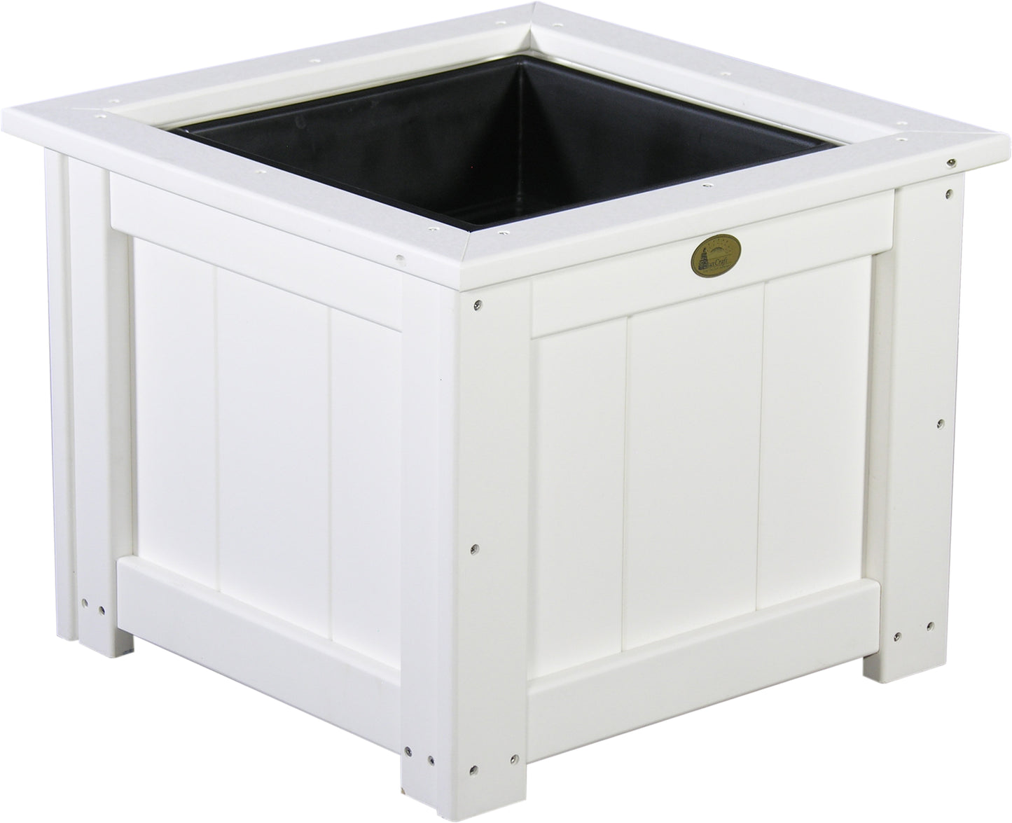 24" Square Planter White