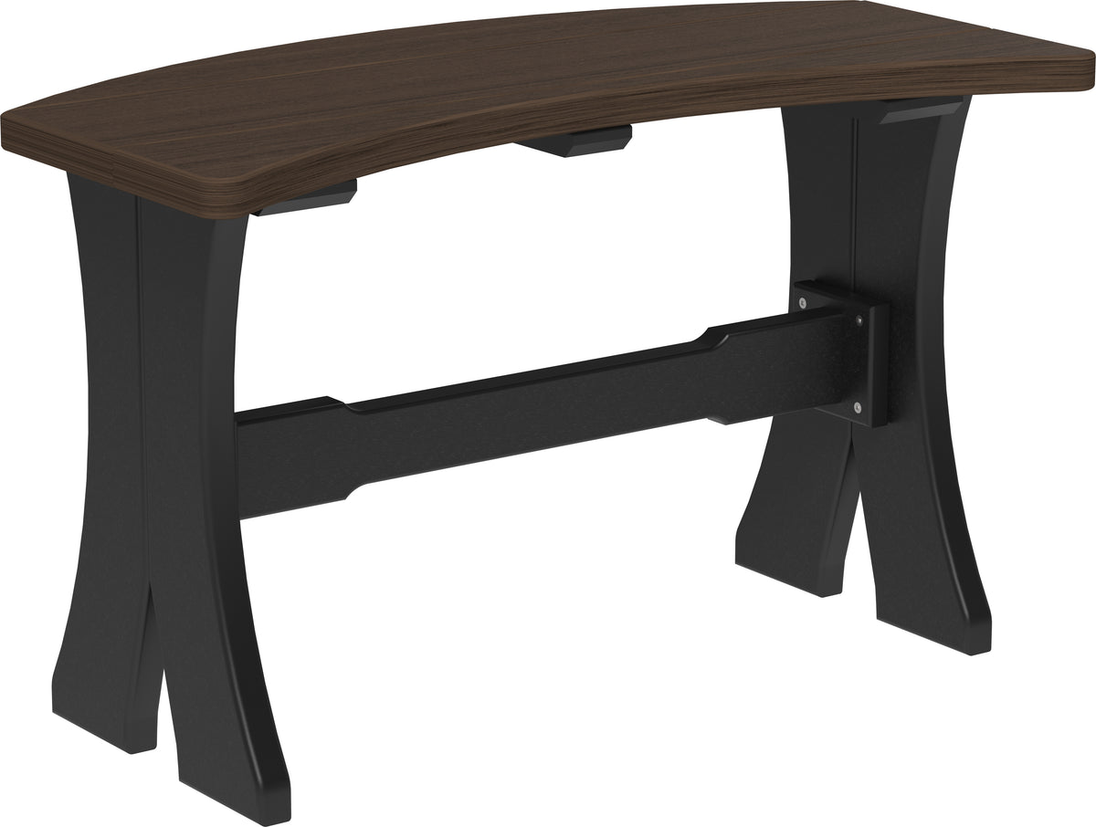 28" Table Bench Brazilian Walnut & Black