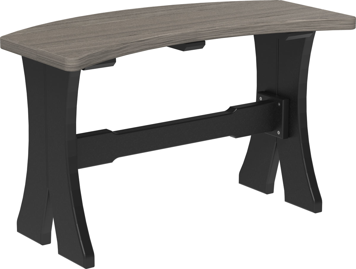 28" Table Bench Coastal Gray & Black
