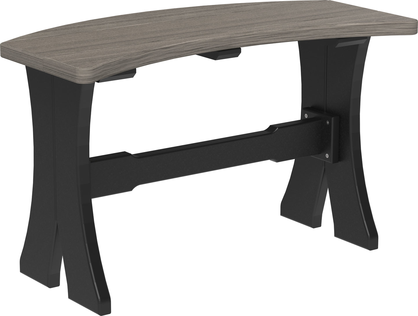 28" Table Bench Coastal Gray & Black