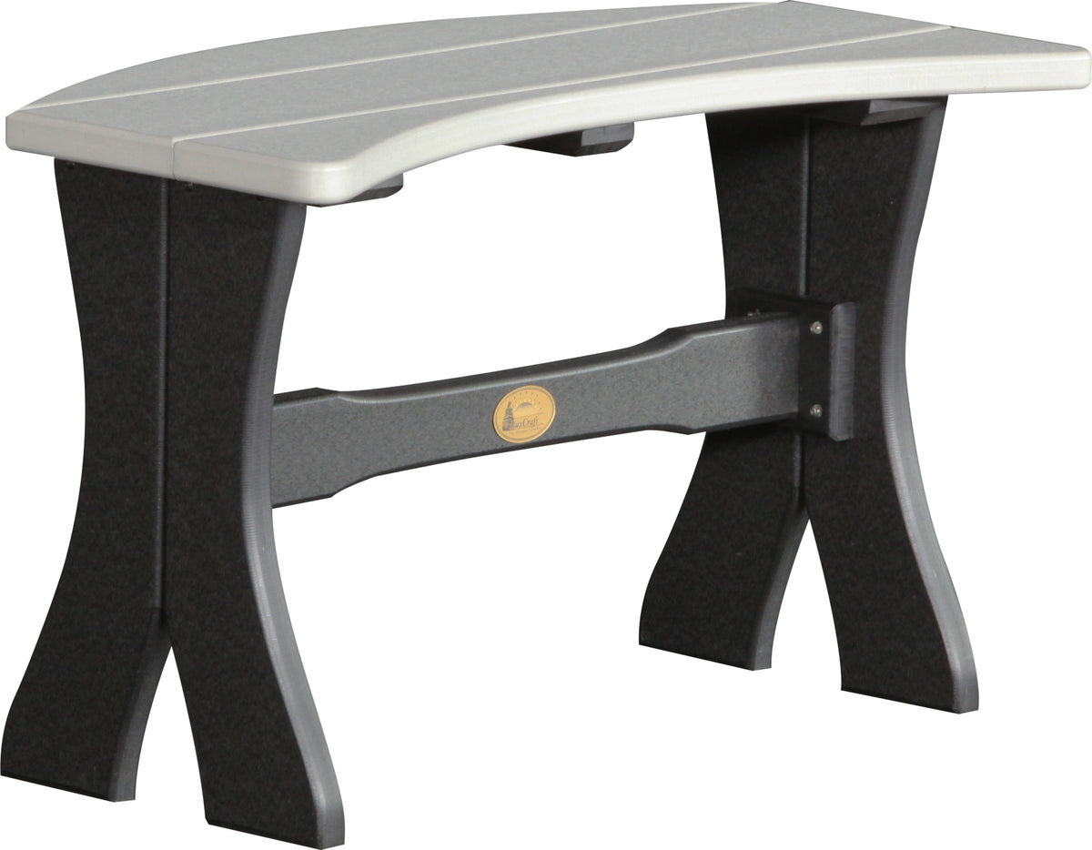 28" Table Bench Dove Gray & Black