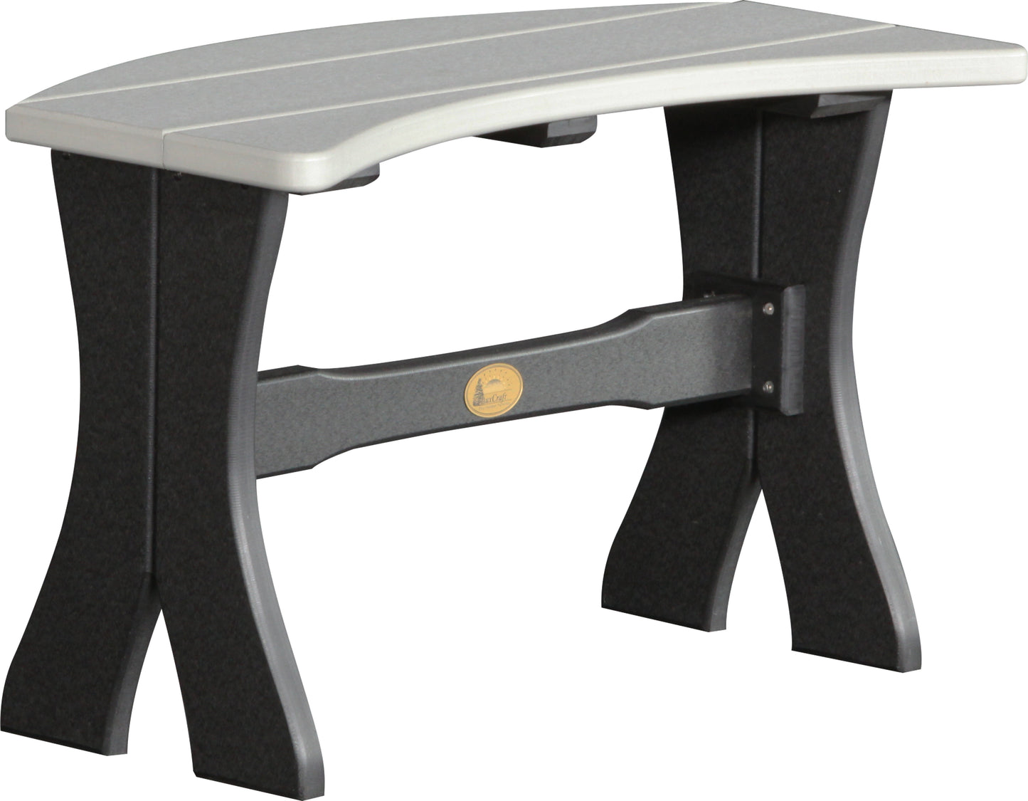 28" Table Bench Dove Gray & Black