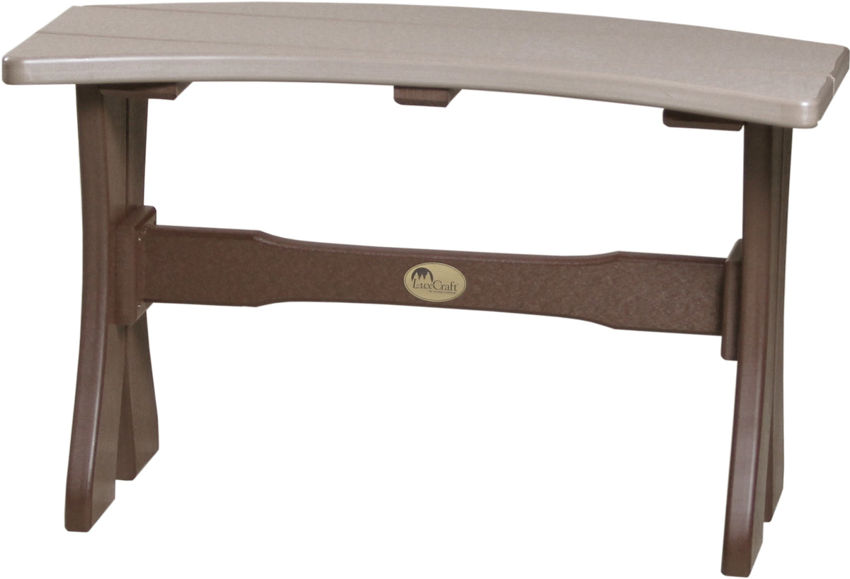 28" Table Bench Weatherwood & Chestnut Brown