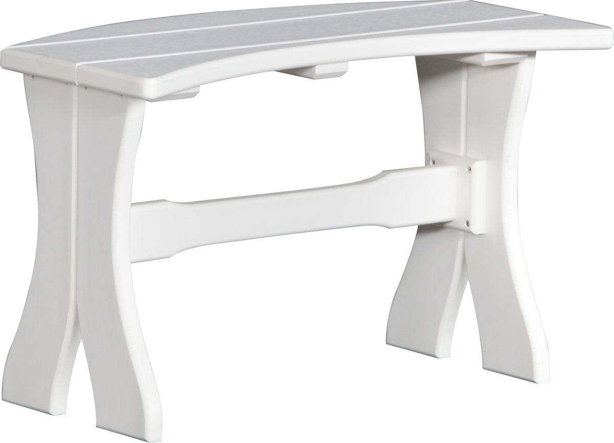 28" Table Bench White