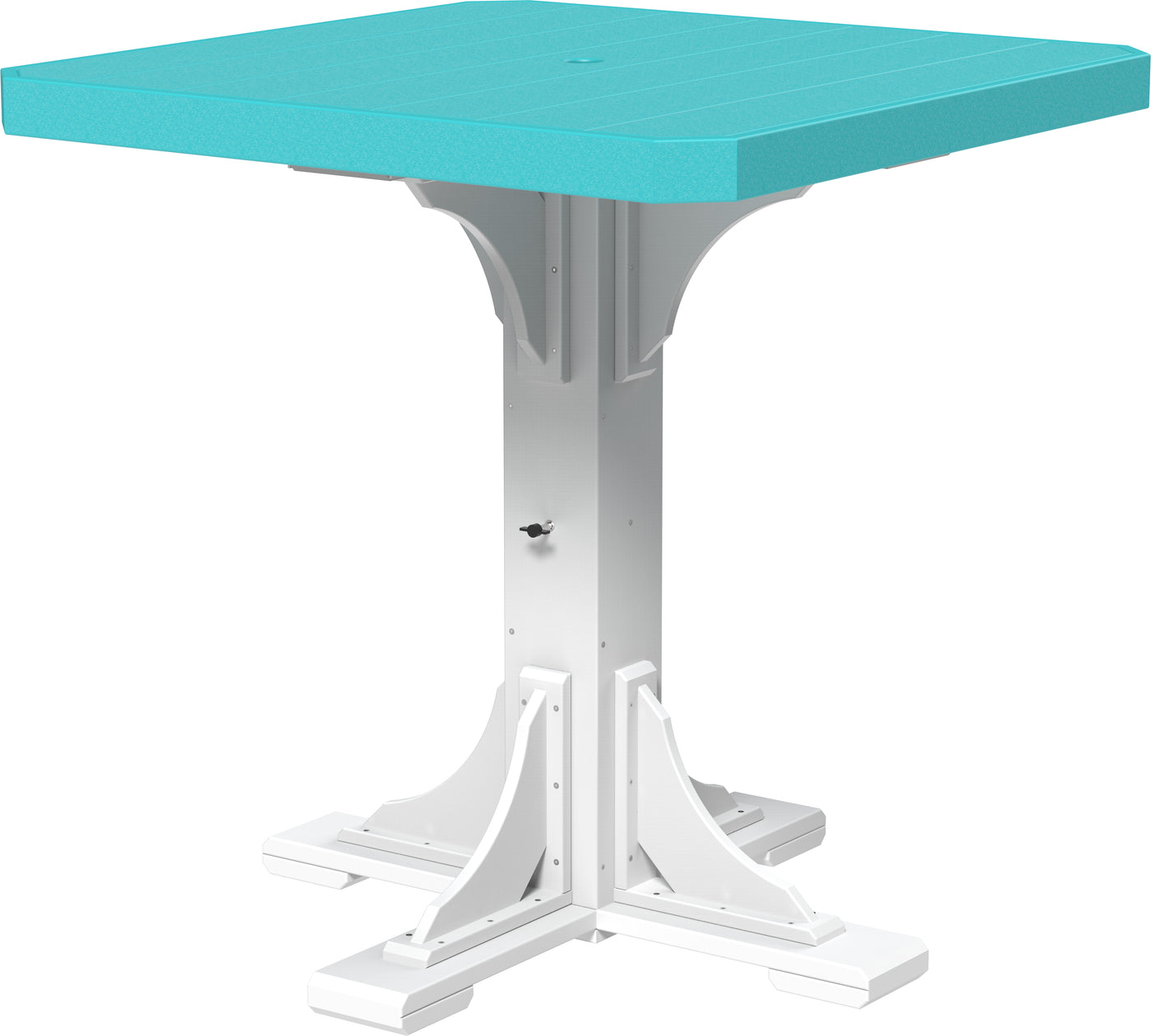 41" Square Table Aruba Blue & White / Bar Height