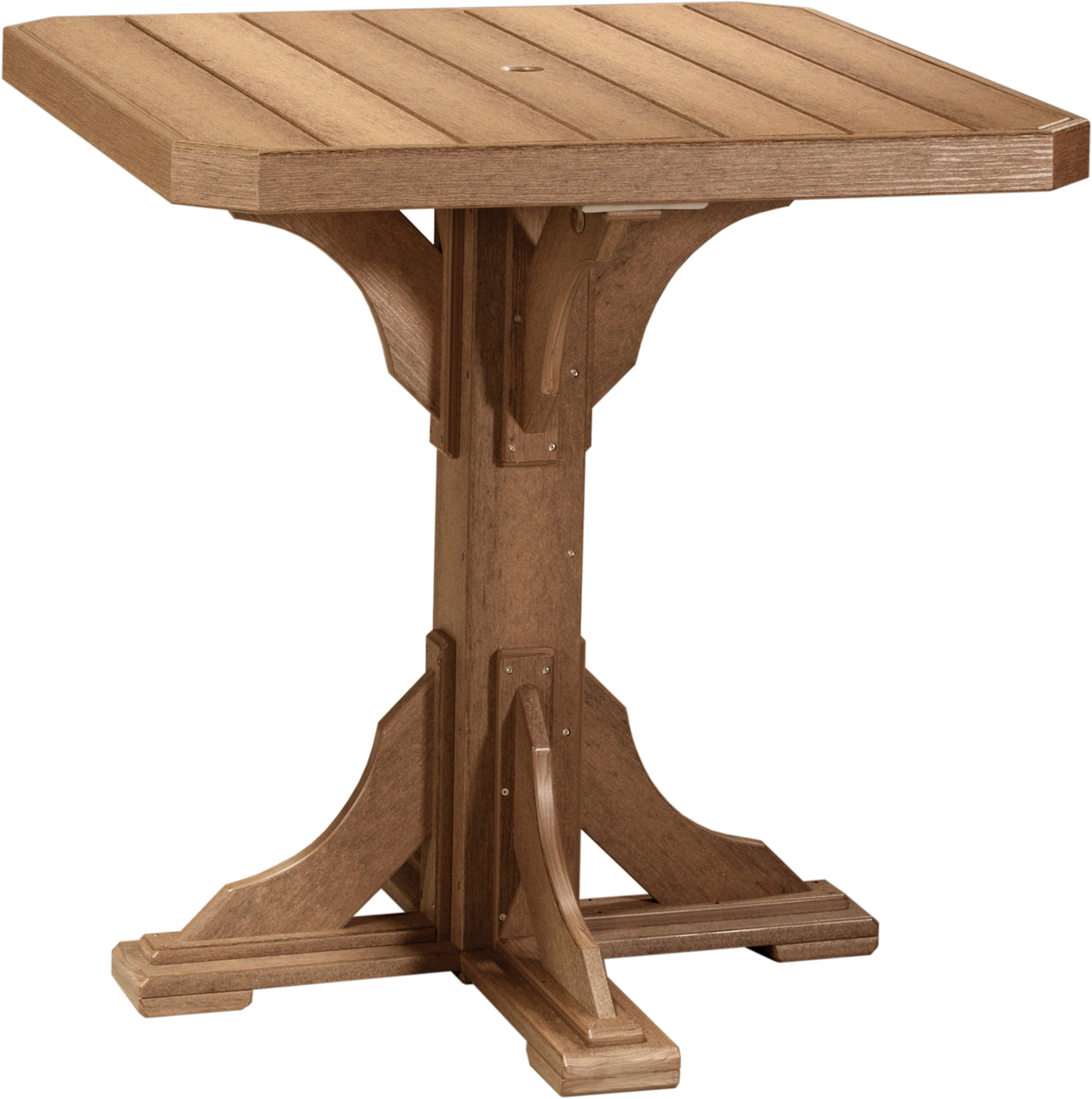 41" Square Table Antique Mahogany / Bar Height