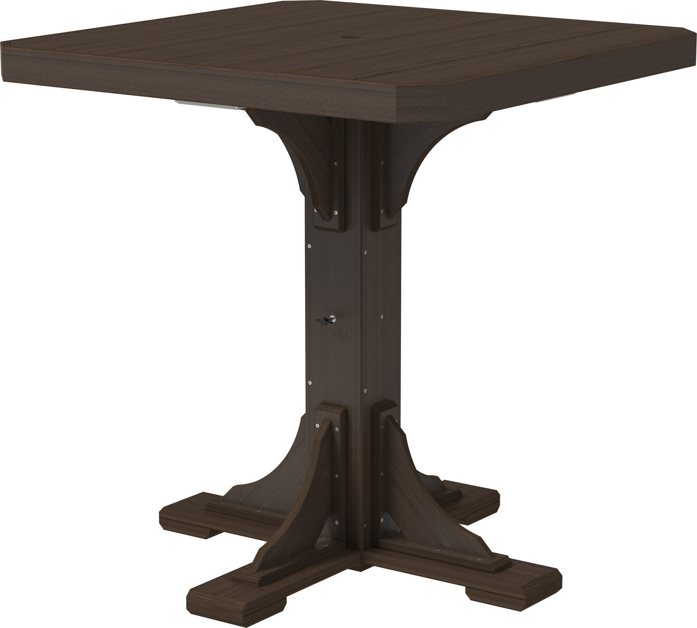 41" Square Table Brazilian Walnut / Bar Height