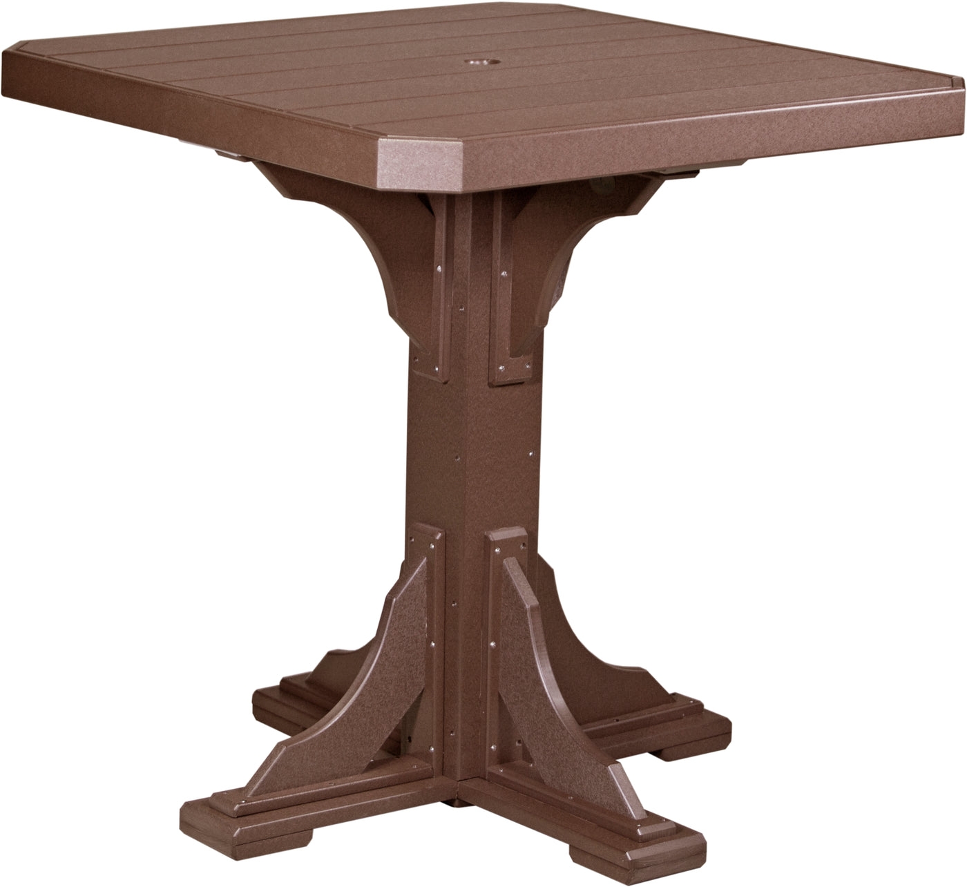 41" Square Table Chestnut Brown / Bar Height