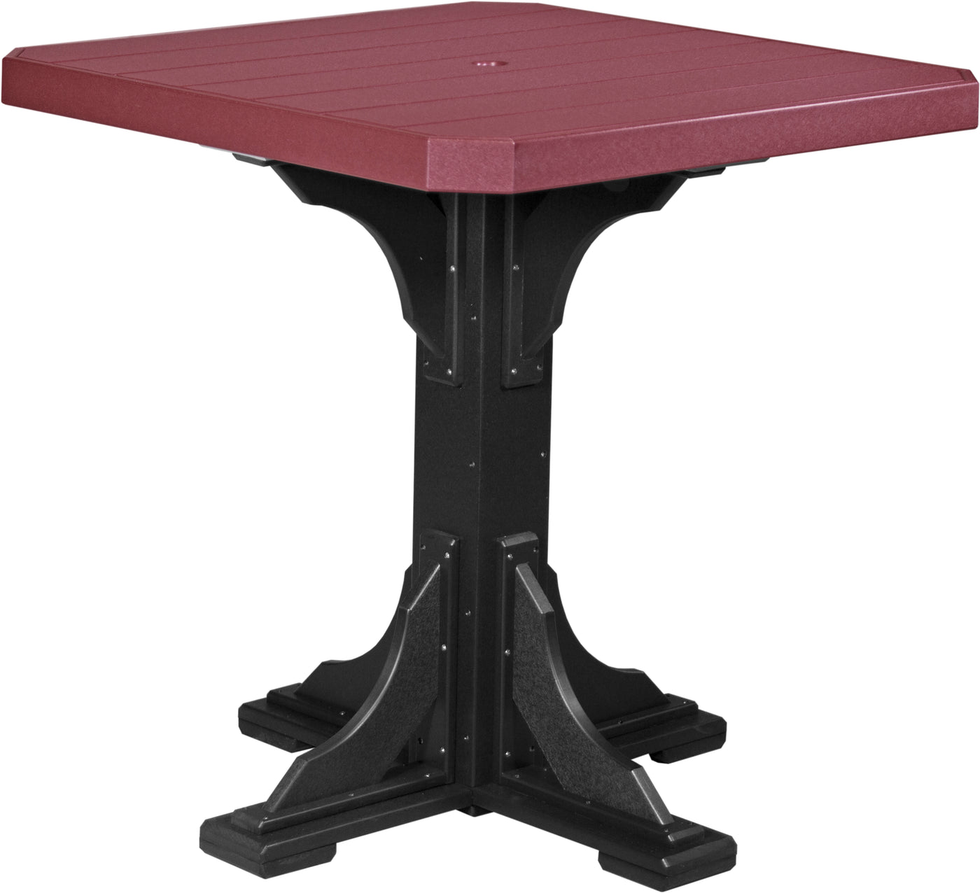 41" Square Table Cherrywood & Black / Bar Height