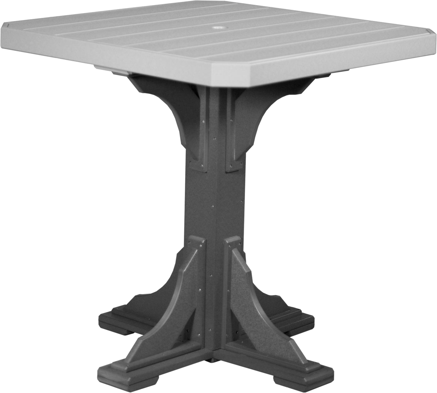 41" Square Table Dove Gray & Slate / Bar Height
