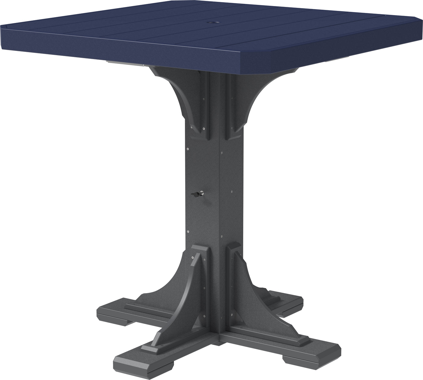 41" Square Table Patriot Blue & Slate / Bar Height