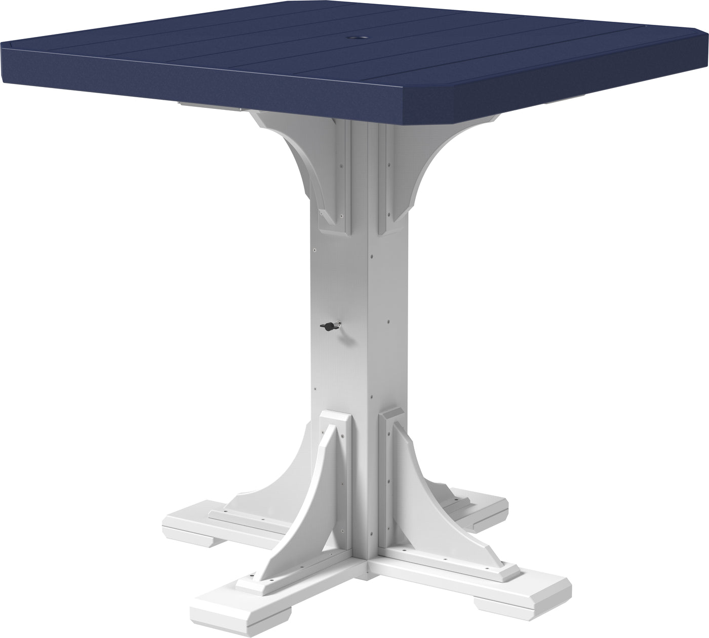 41" Square Table Patriot Blue & White / Bar Height