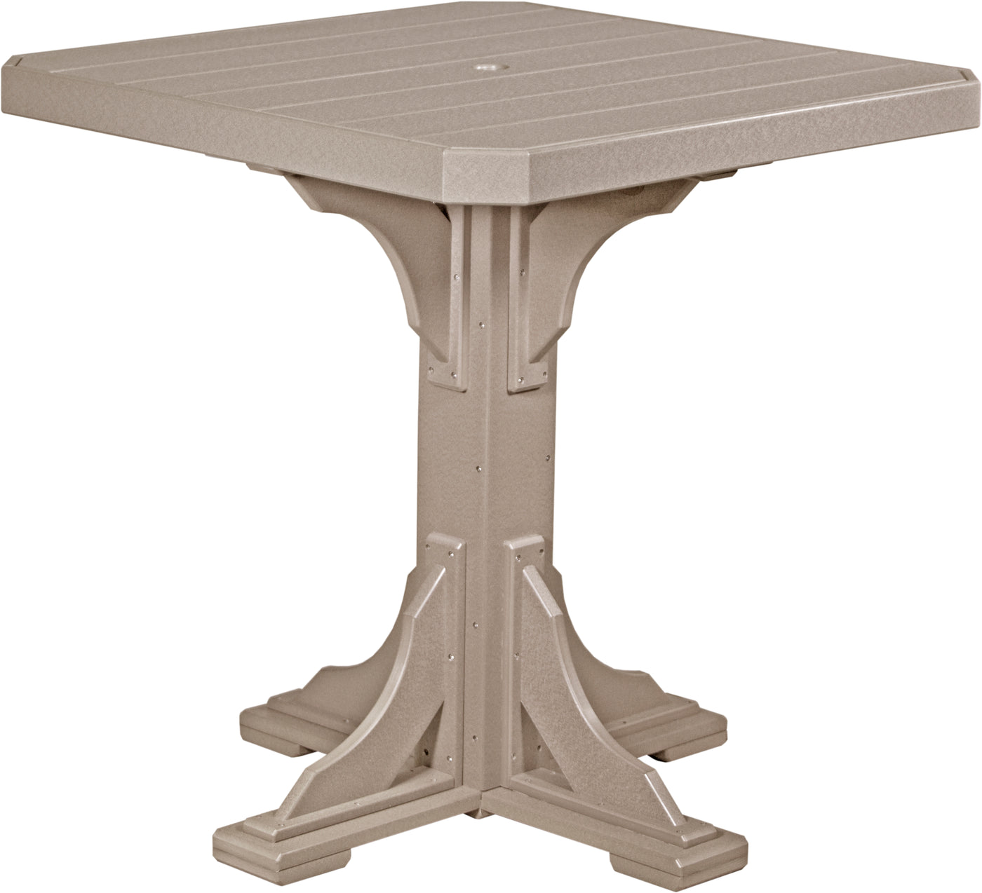 41" Square Table Weatherwood / Bar Height