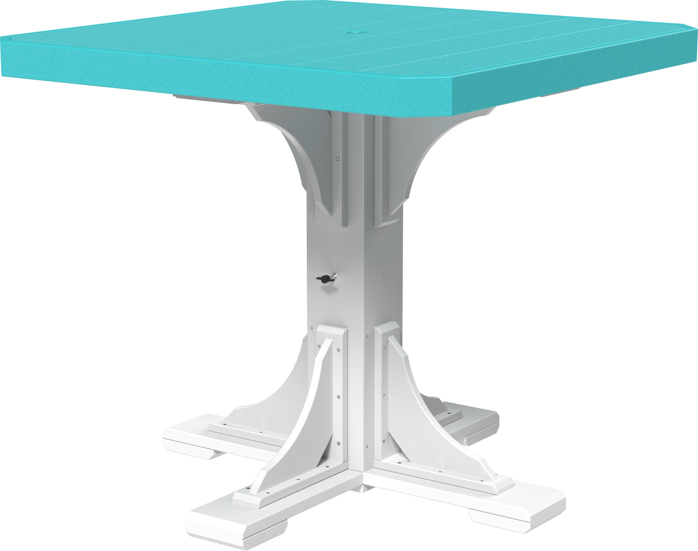 41" Square Table Aruba Blue & White / Counter Height