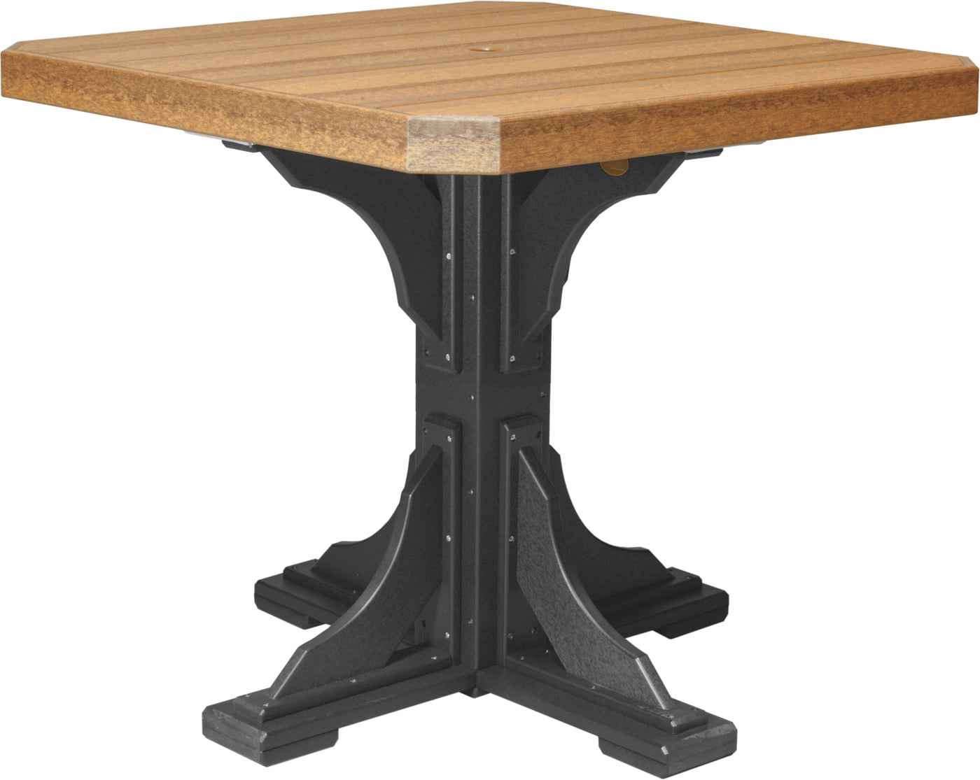 41" Square Table Antique Mahogany & Black / Counter Height