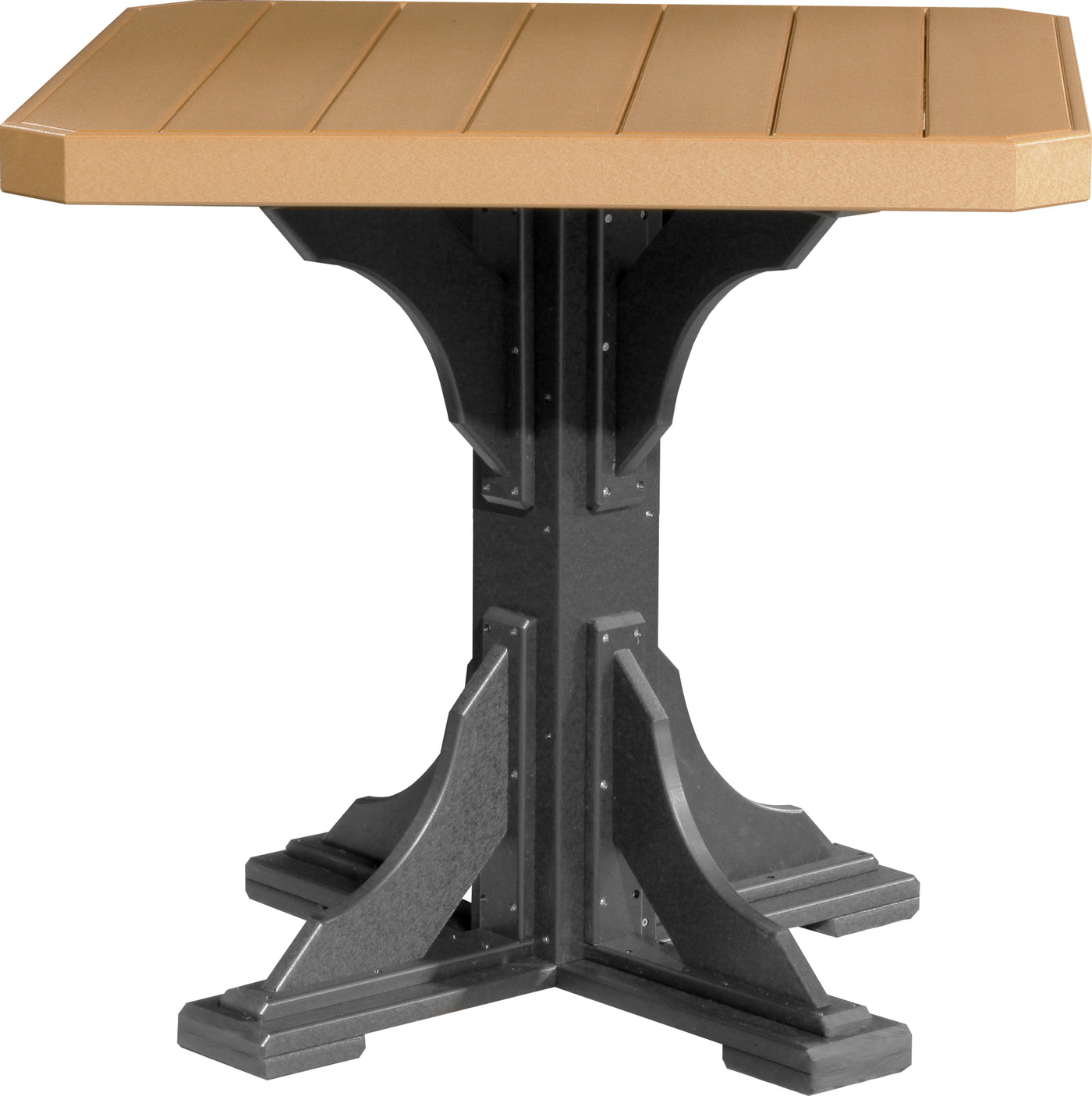 41" Square Table Cedar & Black / Counter Height