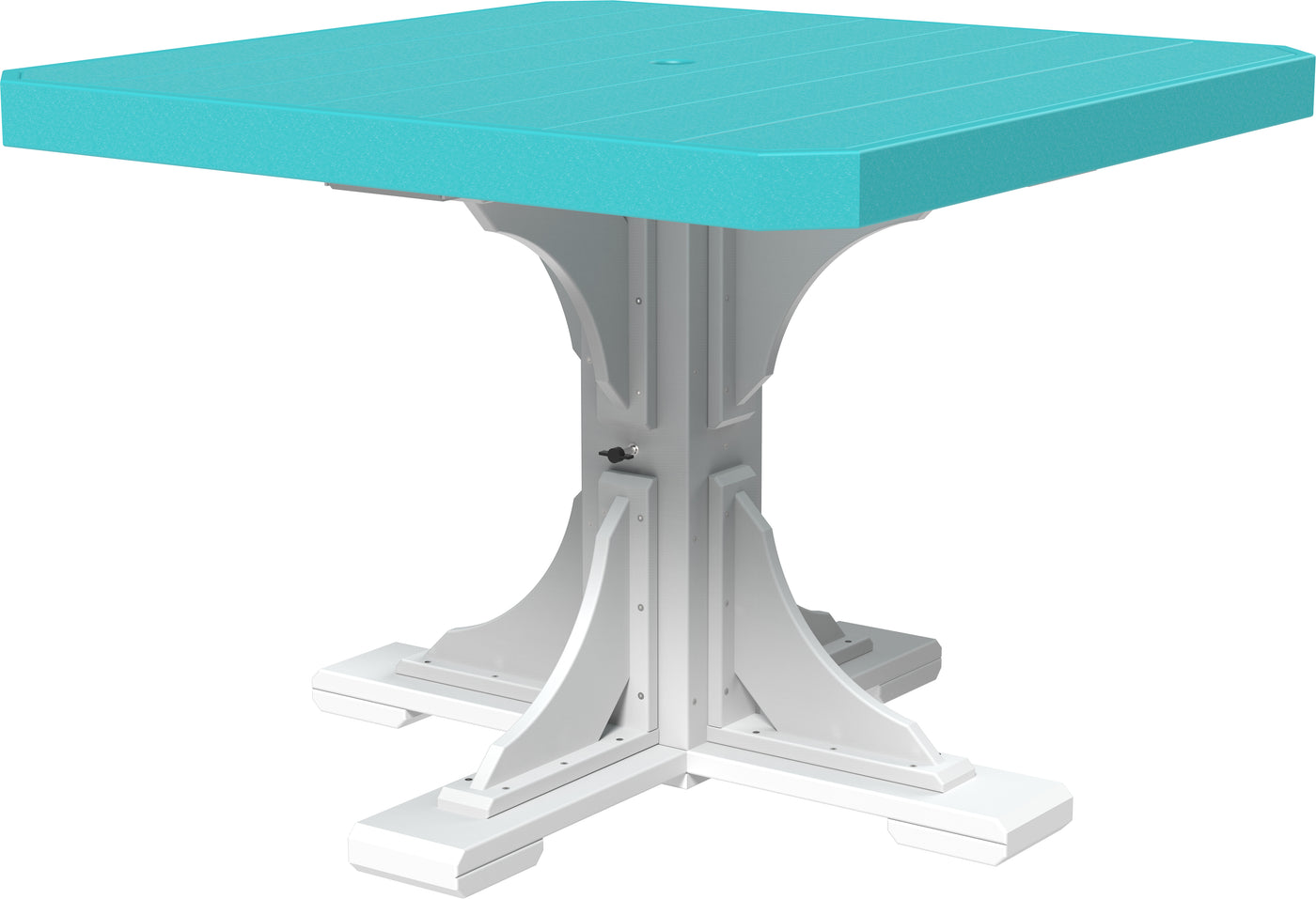 41" Square Table Aruba Blue & White / Dining Height