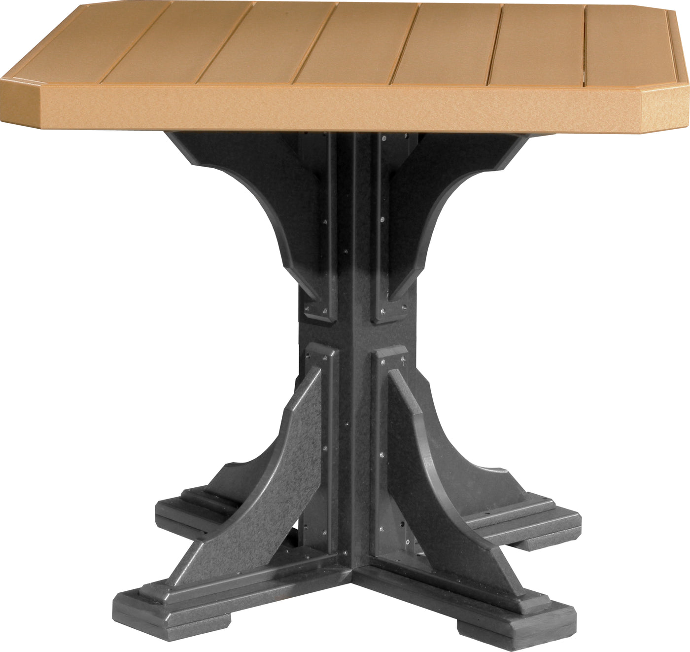 41" Square Table Cedar & Black / Dining Height