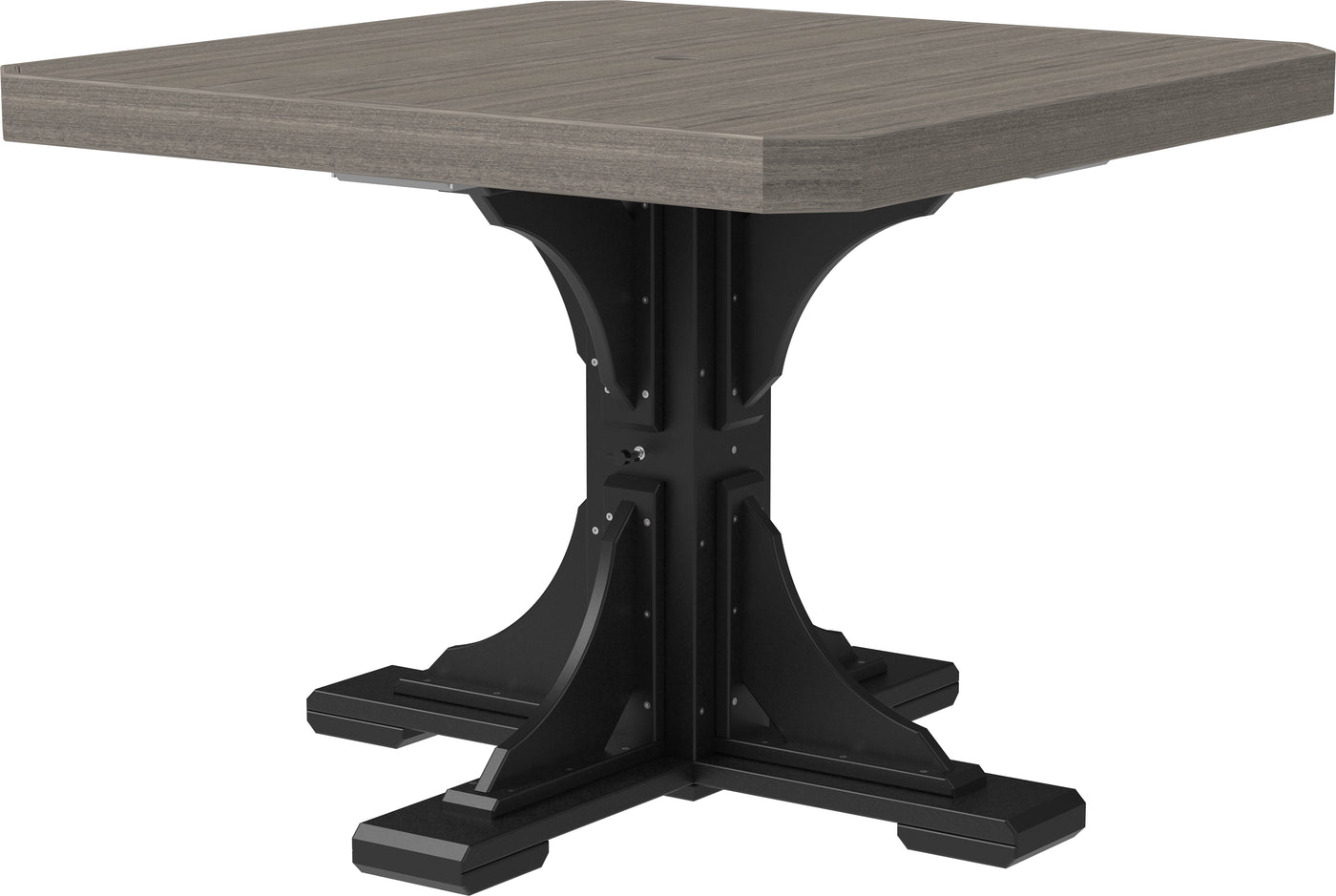 41" Square Table Coastal Gray & Black / Dining Height