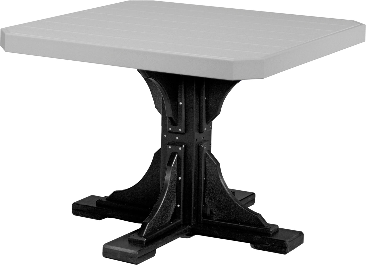 41" Square Table Dove Gray & Black / Dining Height