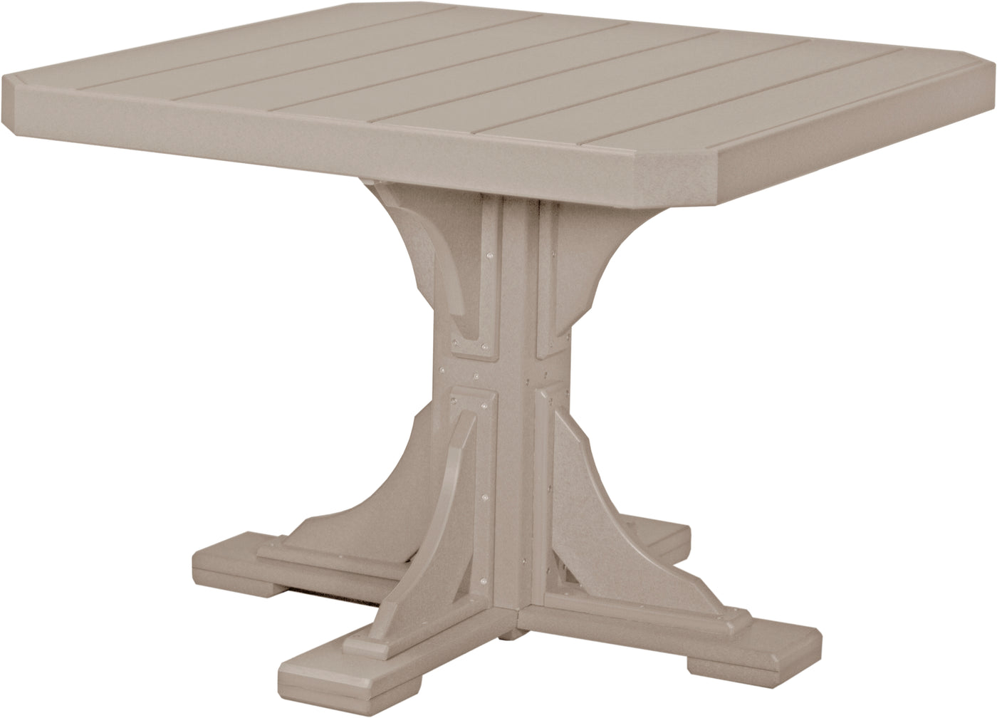 41" Square Table Weatherwood / Dining Height