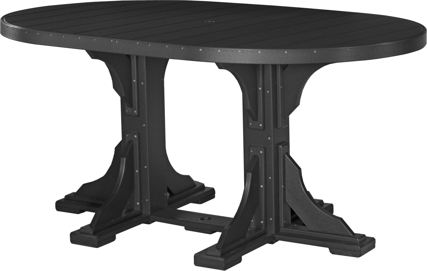4' x 6' Oval Table Black / Counter Height