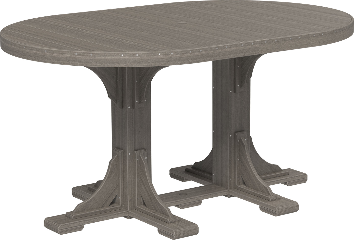 4' x 6' Oval Table Coastal Gray / Counter Height