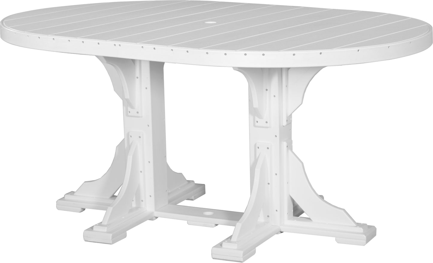 4' x 6' Oval Table White / Counter Height