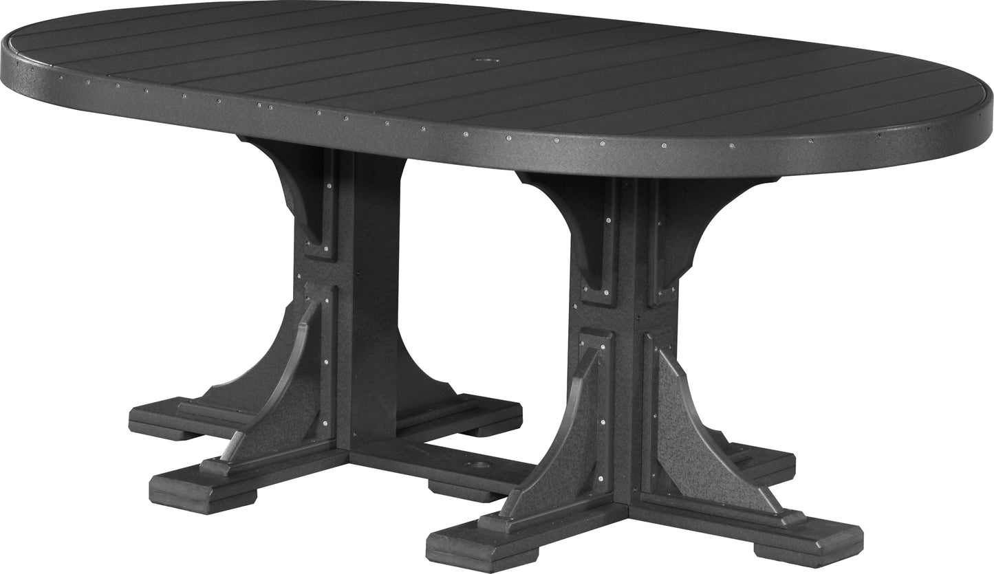 4' x 6' Oval Table Black / Dining Height
