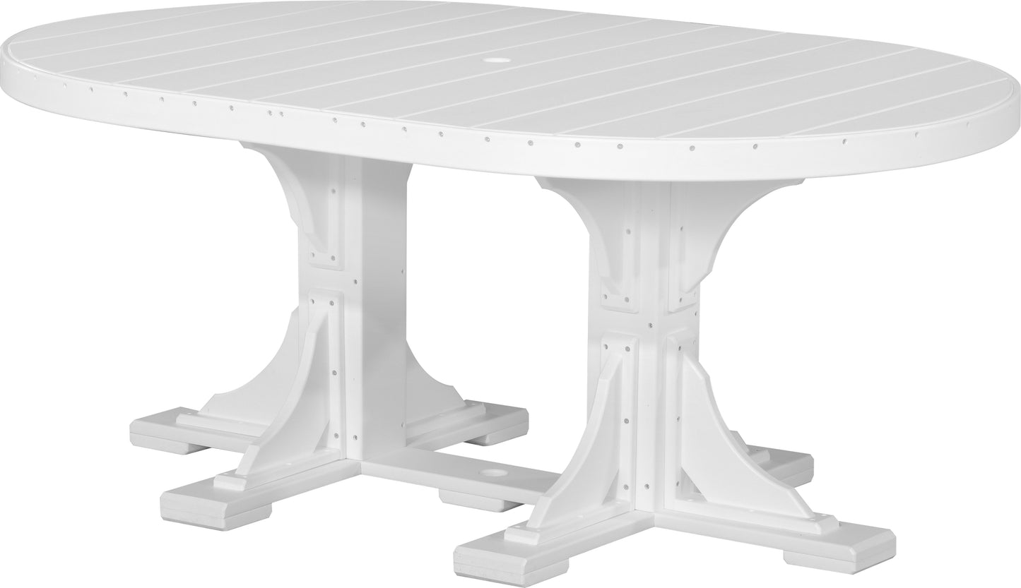 4' x 6' Oval Table White / Dining Height