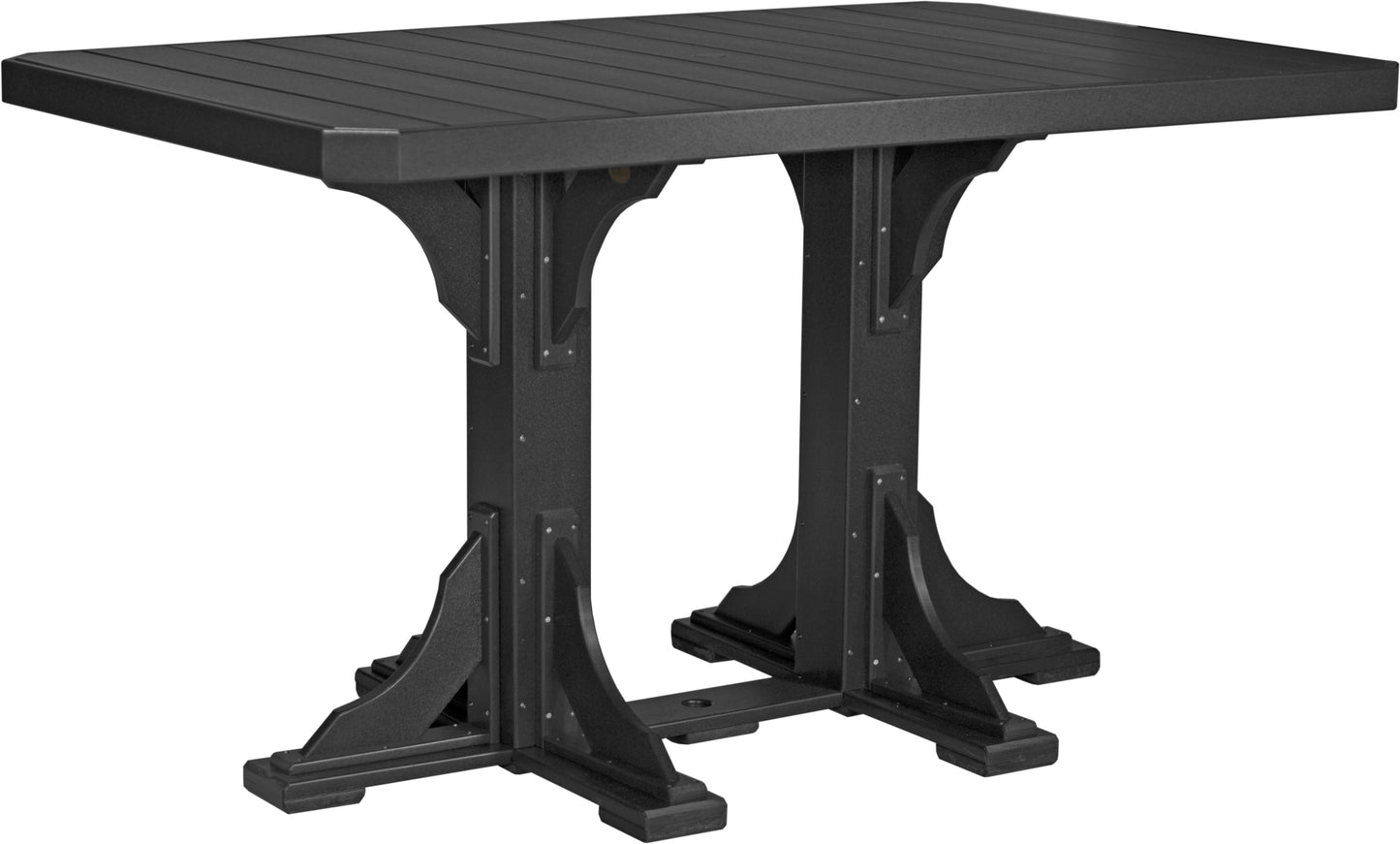 4' x 6' Rectangular Table Black / Bar Height