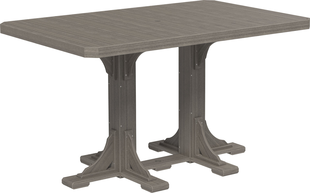 4' x 6' Rectangular Table Coastal Gray / Bar Height