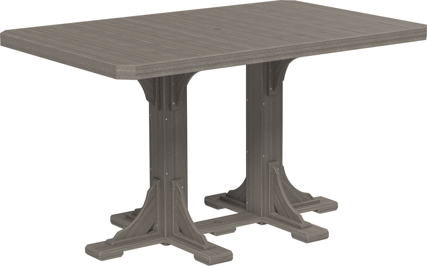 4' x 6' Rectangular Table Coastal Gray / Bar Height