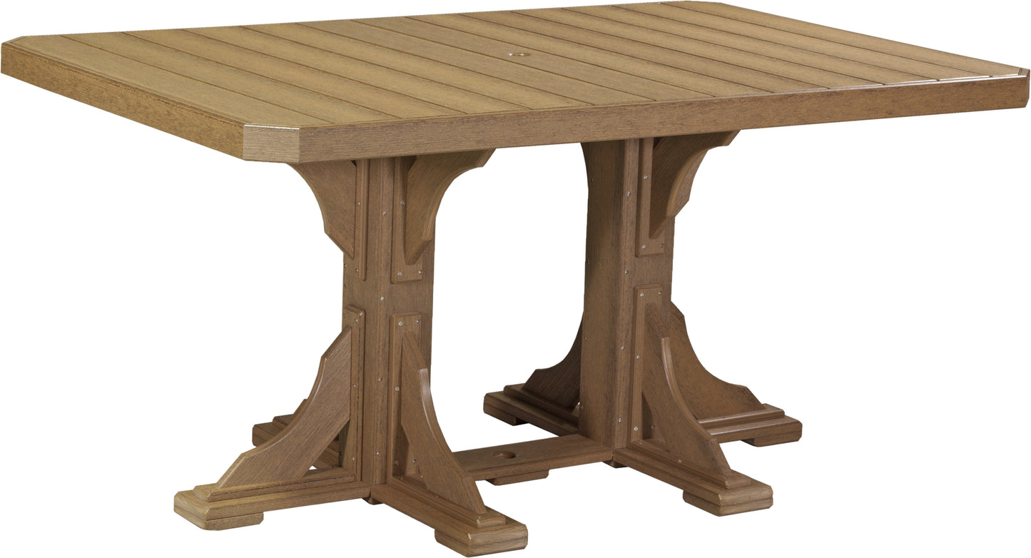4' x 6' Rectangular Table Antique Mahogany / Counter Height