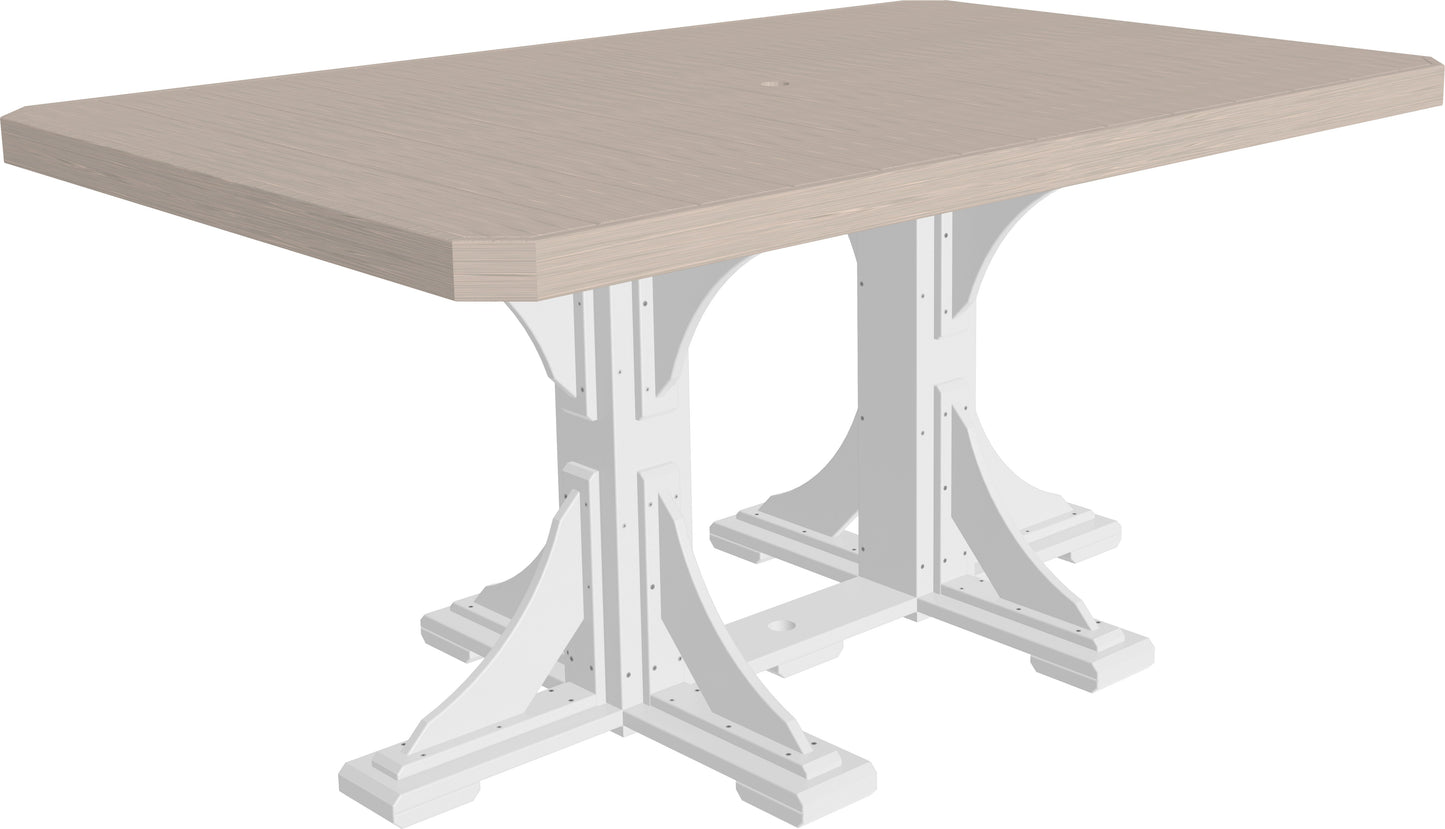 4' x 6' Rectangular Table Birch & White / Counter Height