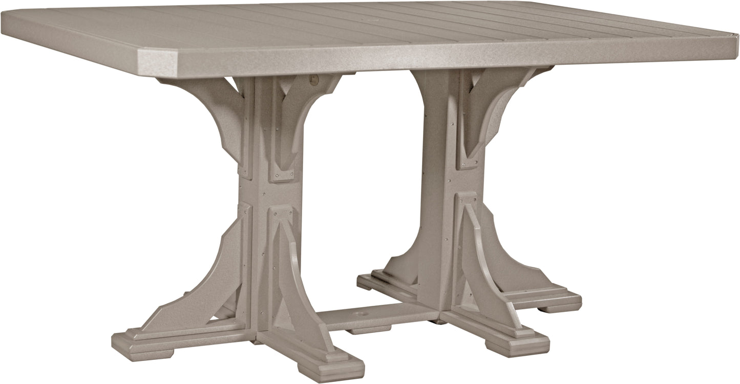 4' x 6' Rectangular Table Weatherwood / Counter Height