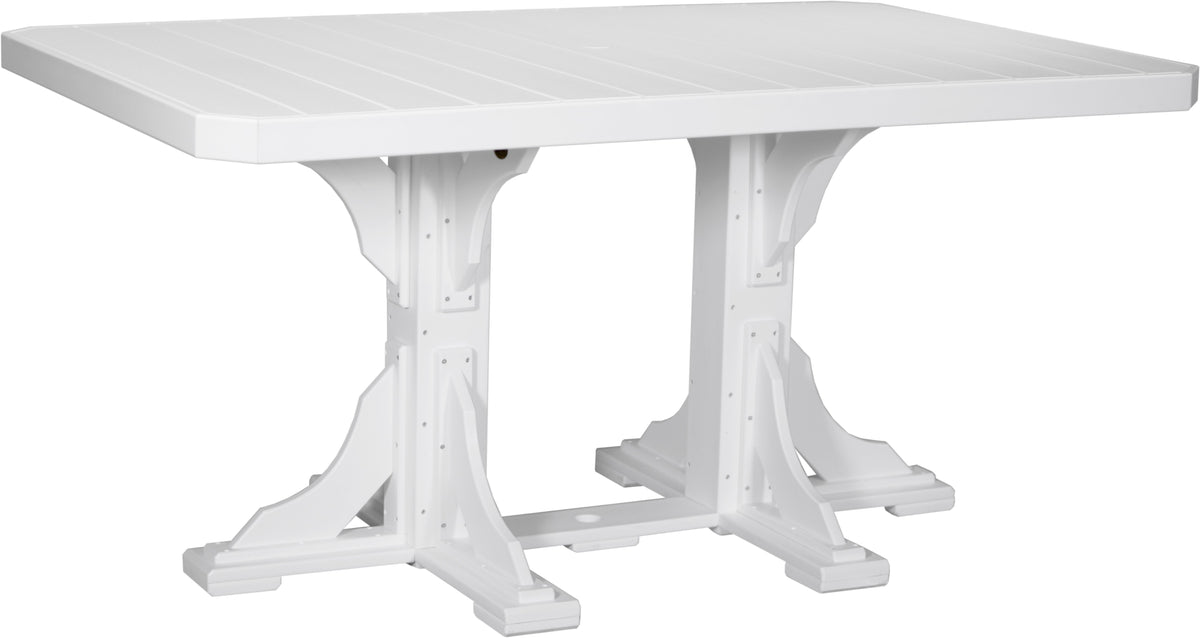 4' x 6' Rectangular Table White / Counter Height