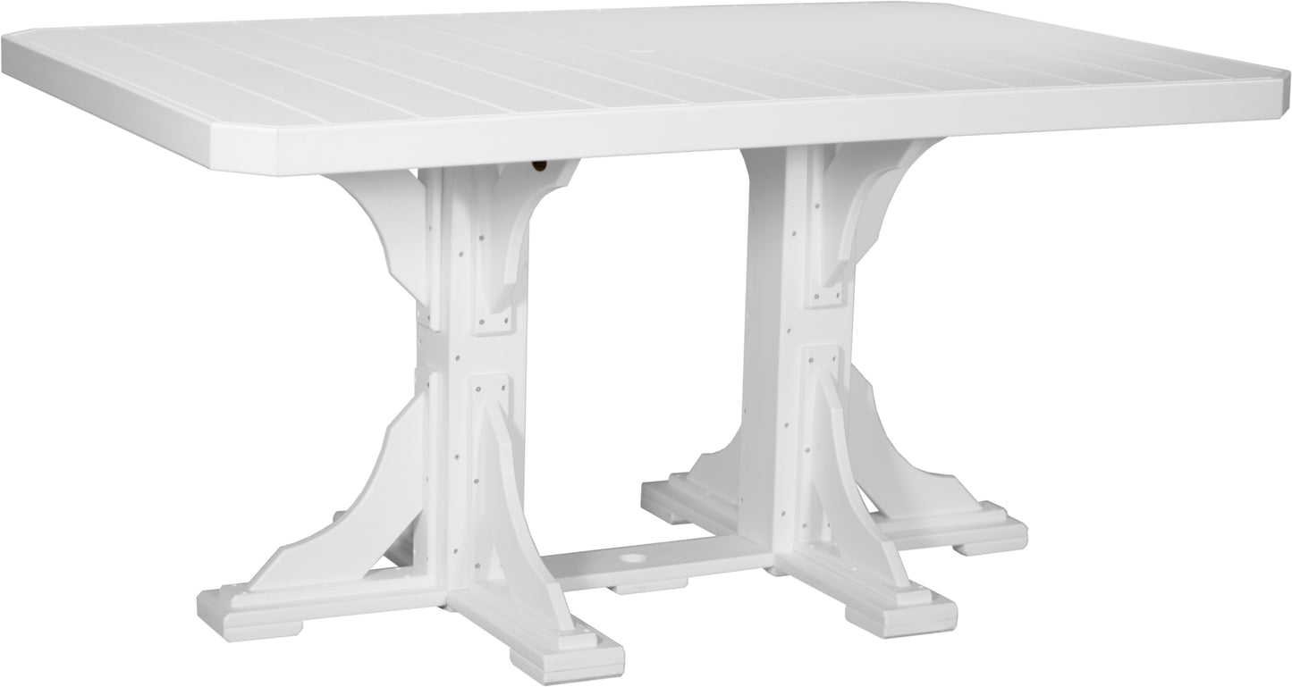 4' x 6' Rectangular Table White / Counter Height