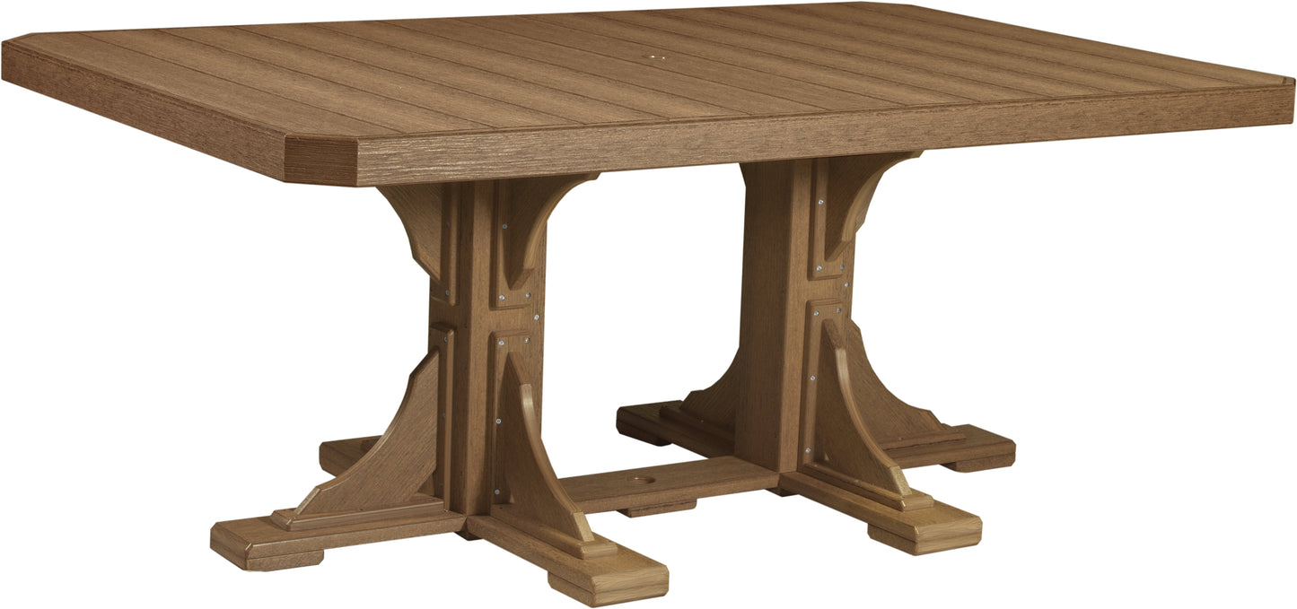 4' x 6' Rectangular Table Antique Mahogany / Dining Height