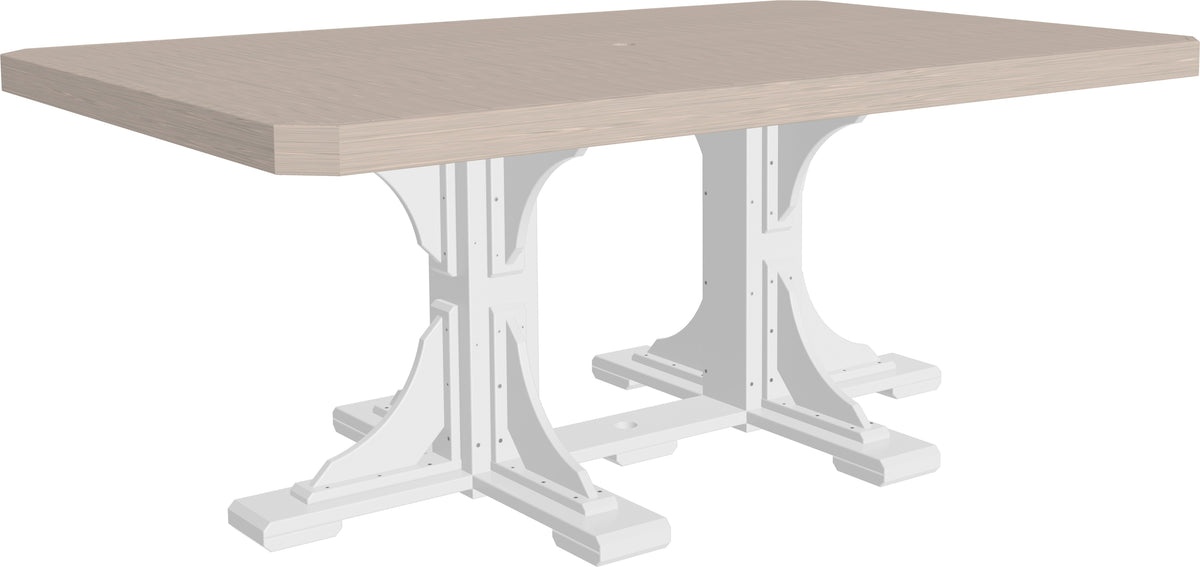 4' x 6' Rectangular Table Birch & White / Dining Height