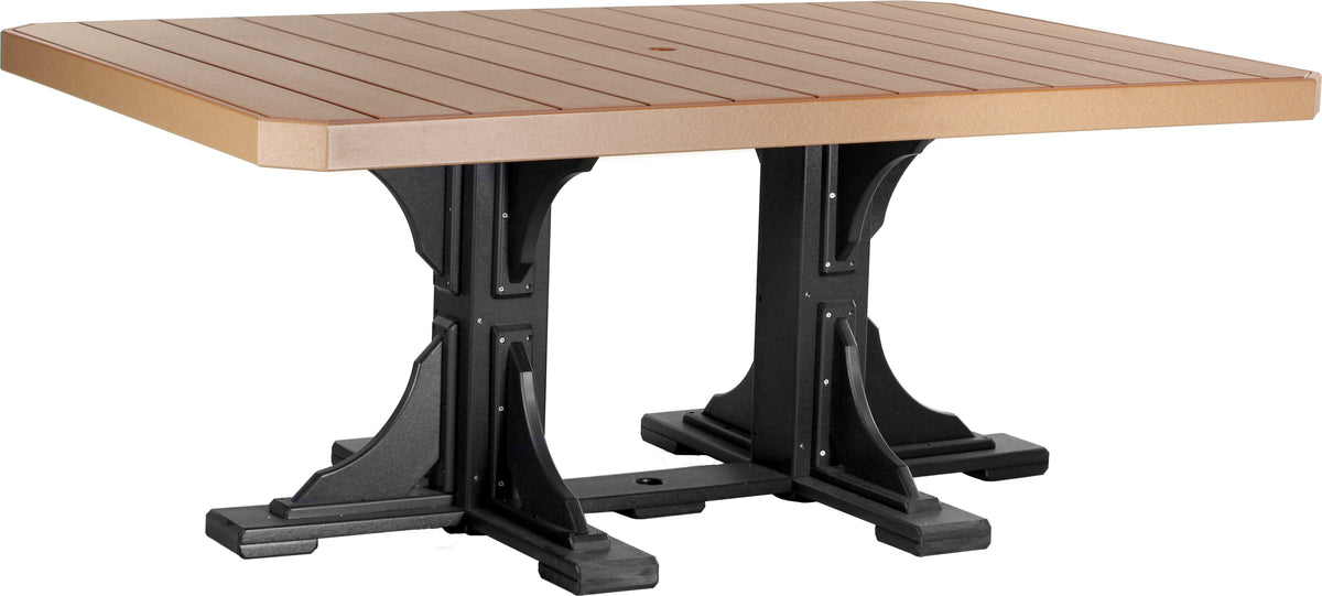 4' x 6' Rectangular Table Cedar & Black / Dining Height