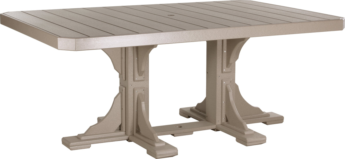 4' x 6' Rectangular Table Weatherwood / Dining Height